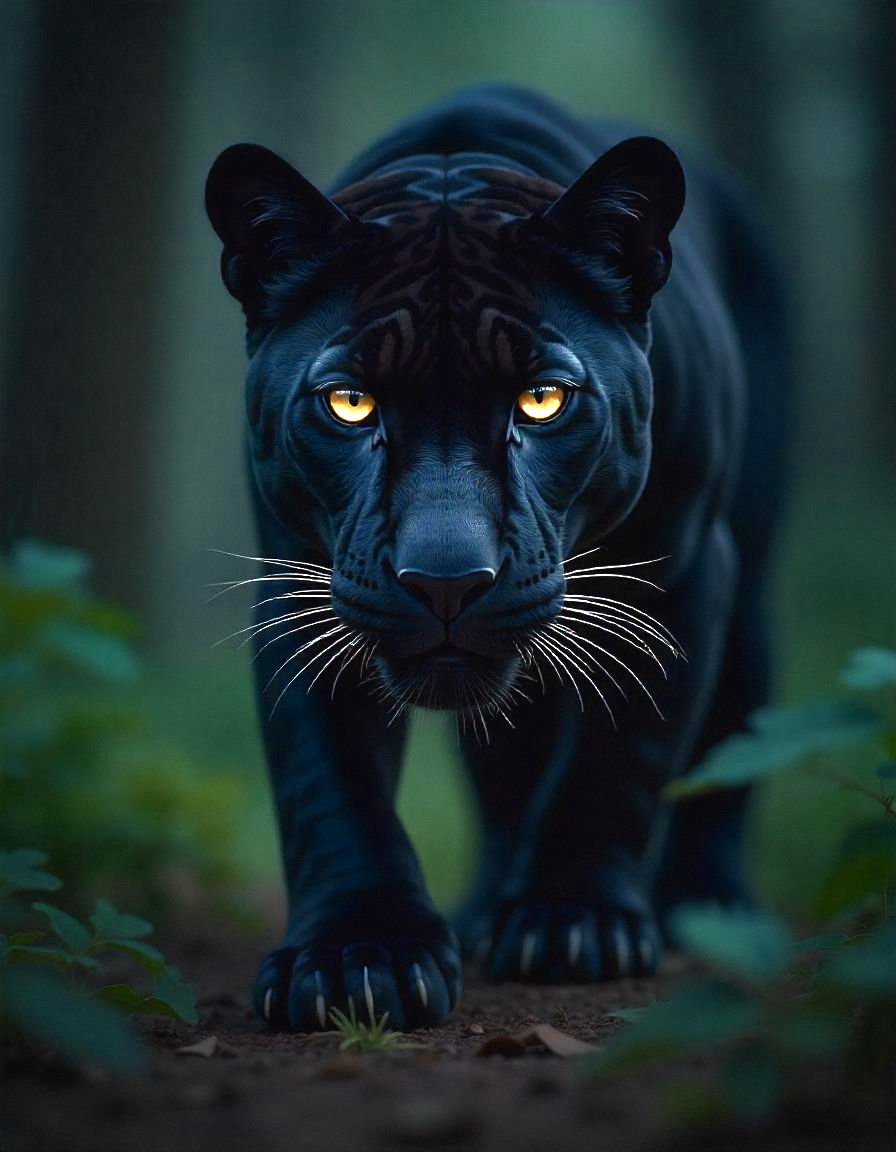 Illuminated Wall Art - Dark Panther - Illuminart