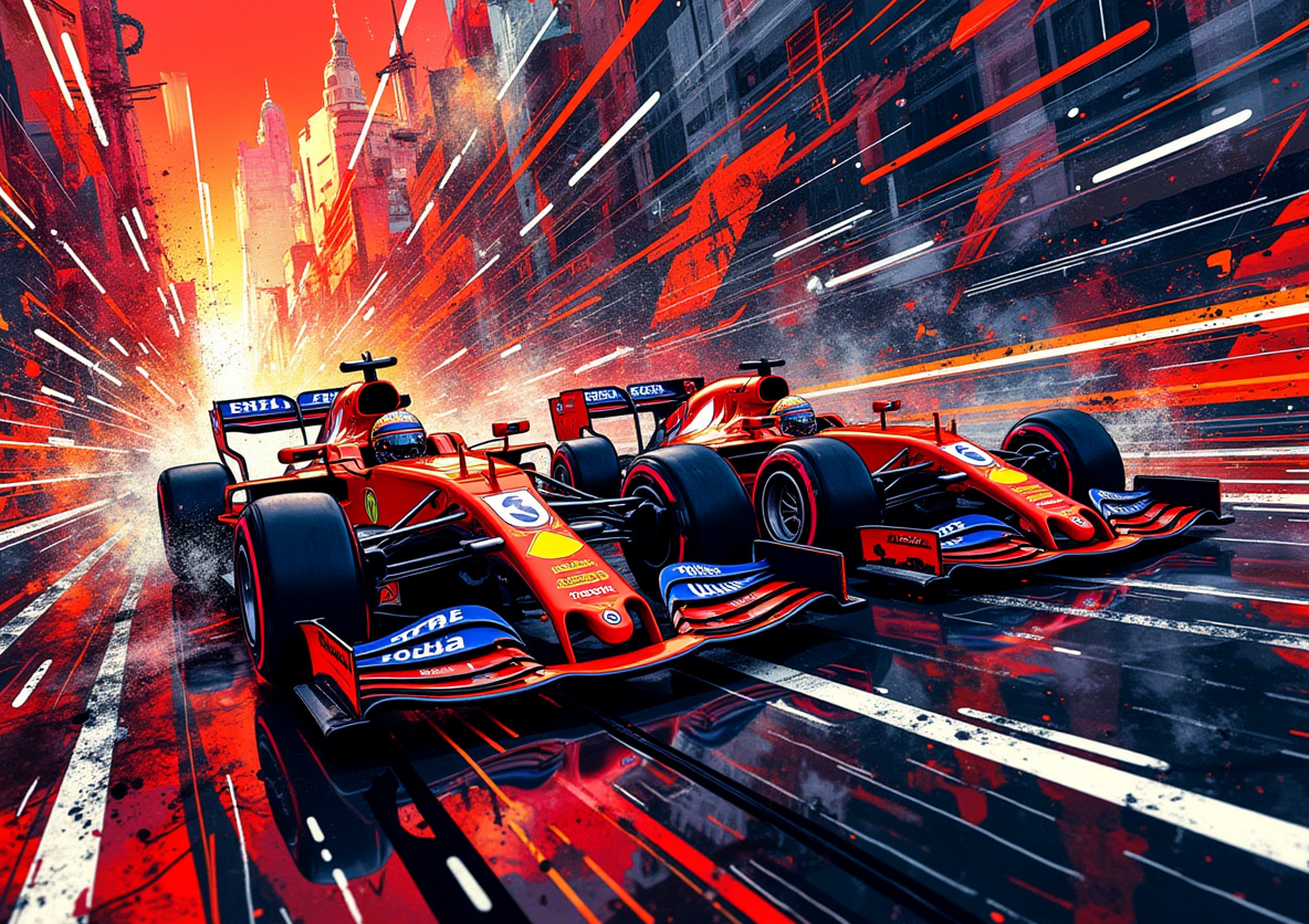 Illuminated Wall Art - F1 Cars 1 - Illuminart