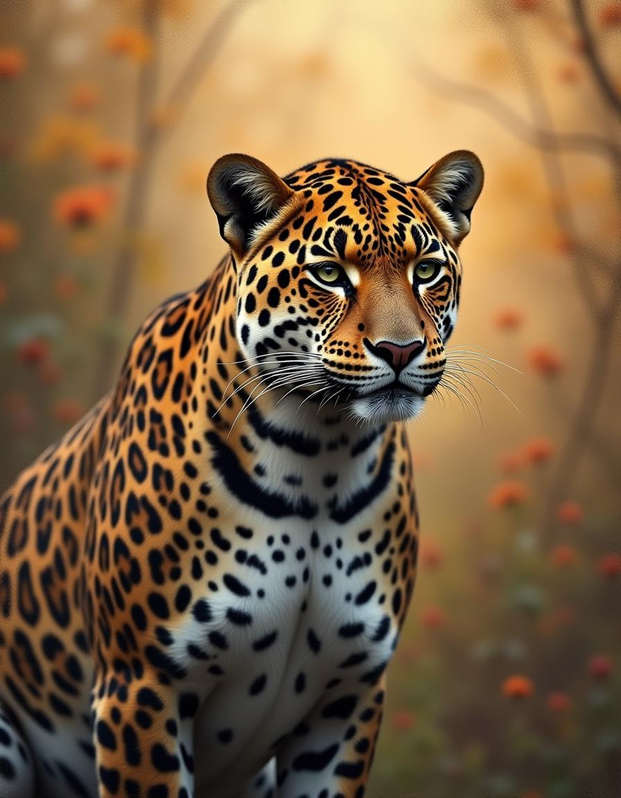 Illuminated Wall Art - Pensive Leopard- Illuminart