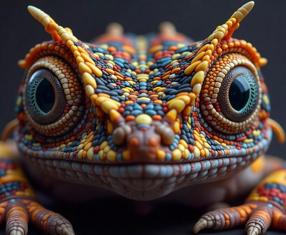 Illuminated Wall Art - Lizard Head - Illuminart