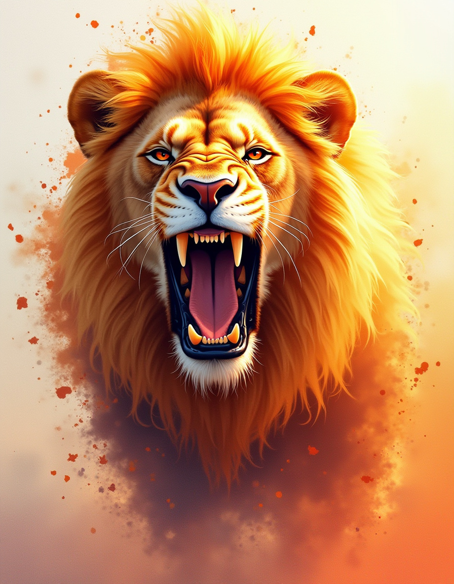 Illuminated Wall Art -  Roaring Lion - Illuminart