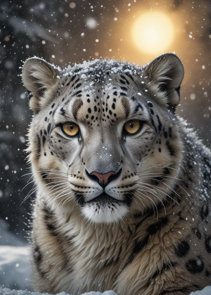 Illuminated Wall Art -  Snow Tiger 2 - Illuminart