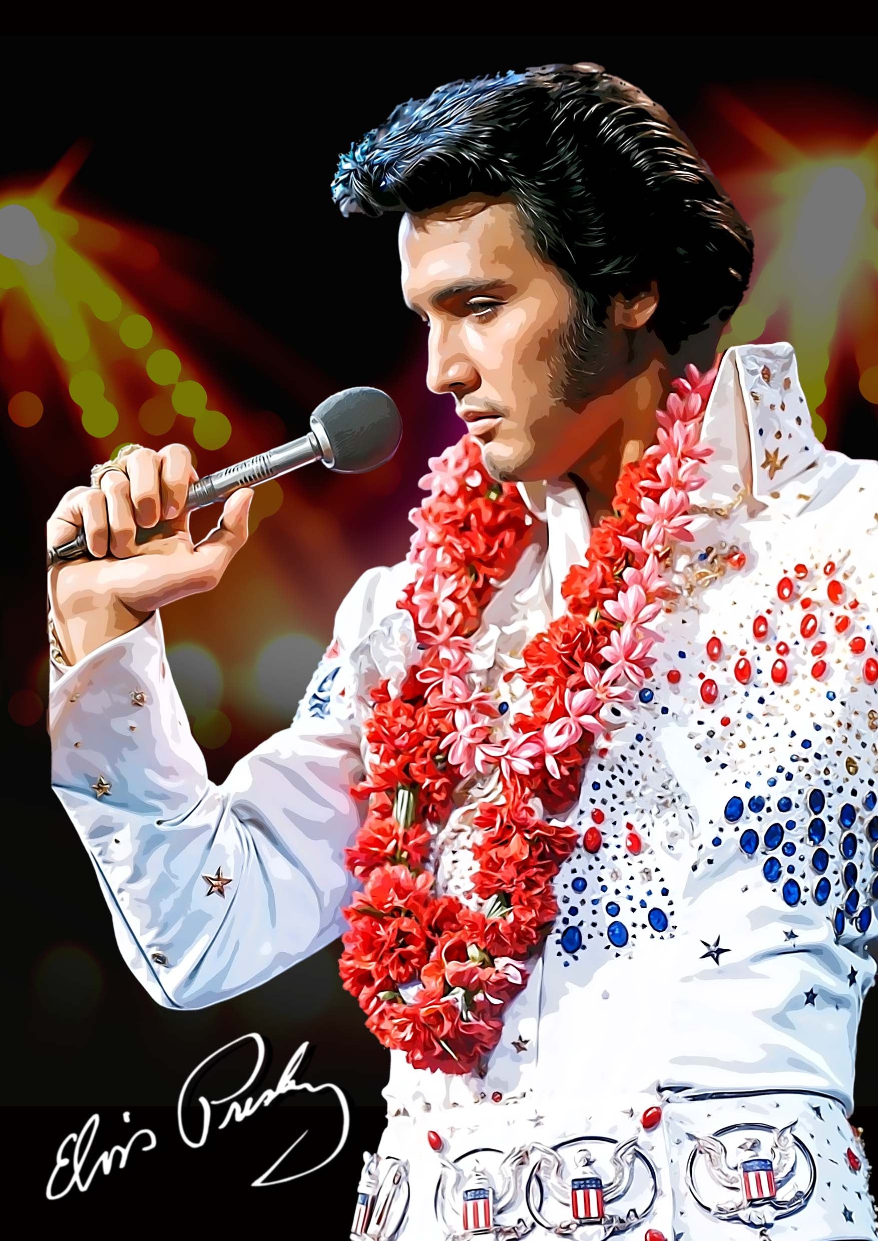 Illuminated Wall Art - Hawaii Elvis - Illuminart