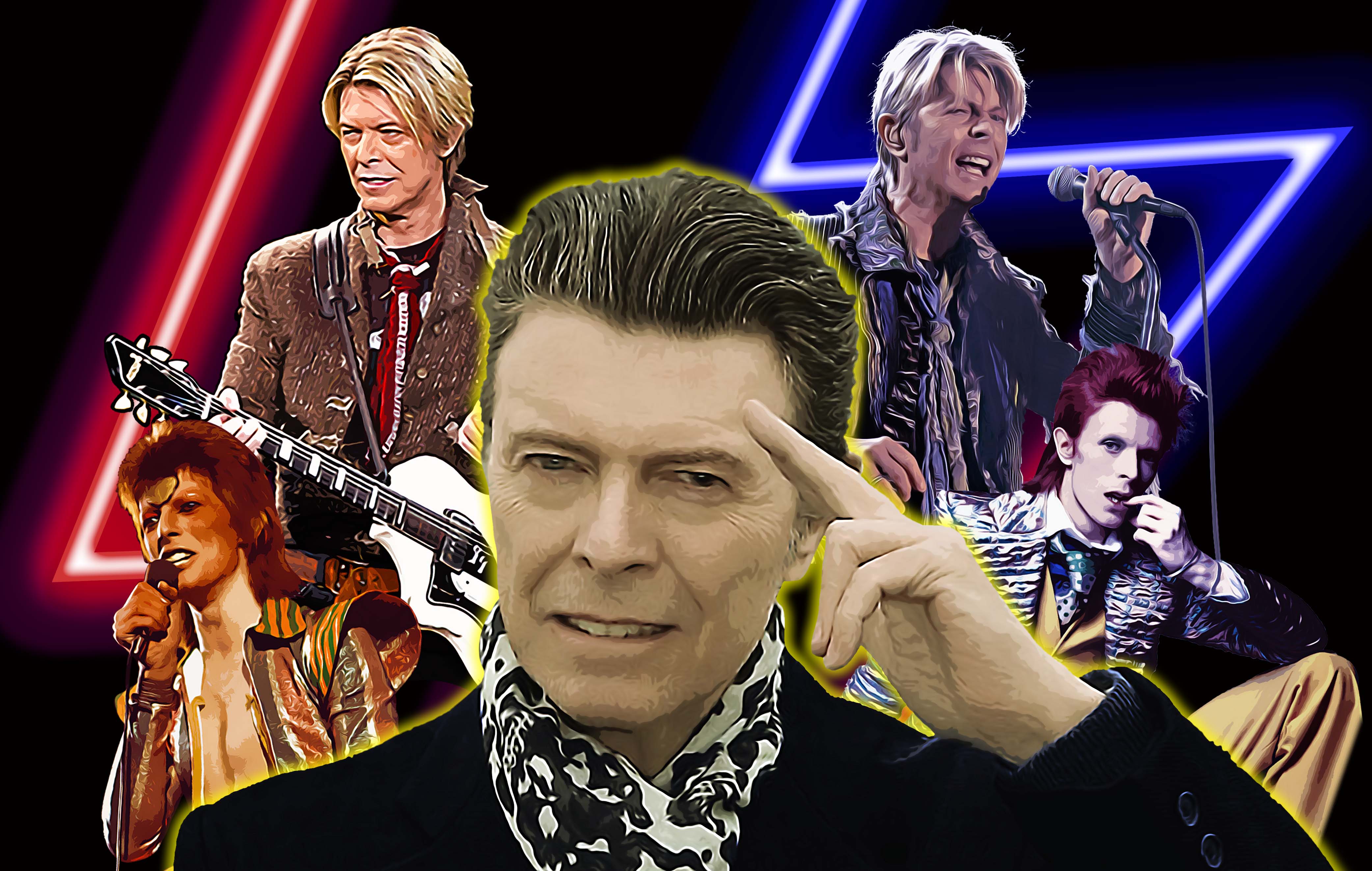 Illuminated Wall Art - Bowie Montage - Illuminart