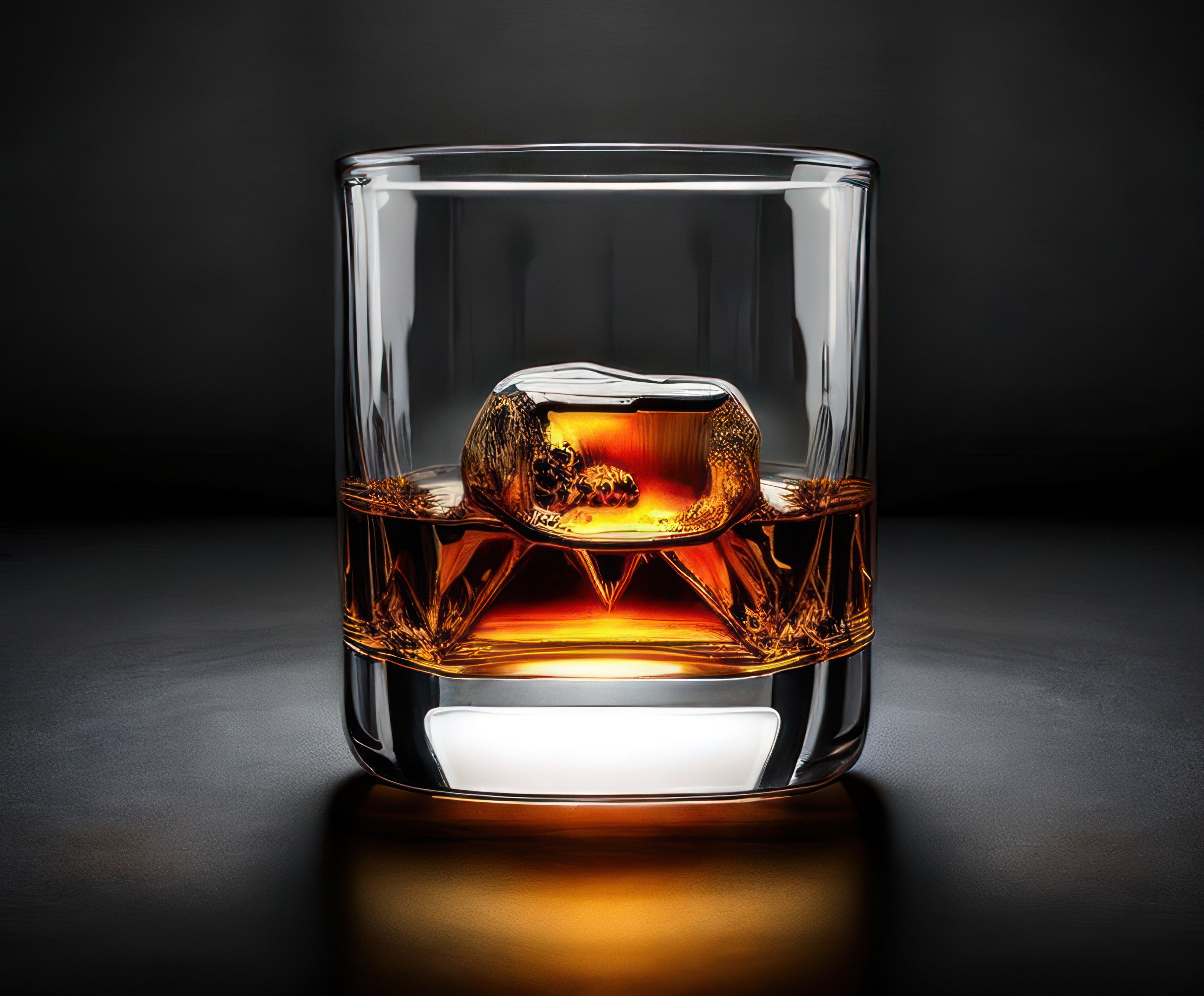 Illuminated Wall Art -  Glass of Whiskey 1 - Illuminart