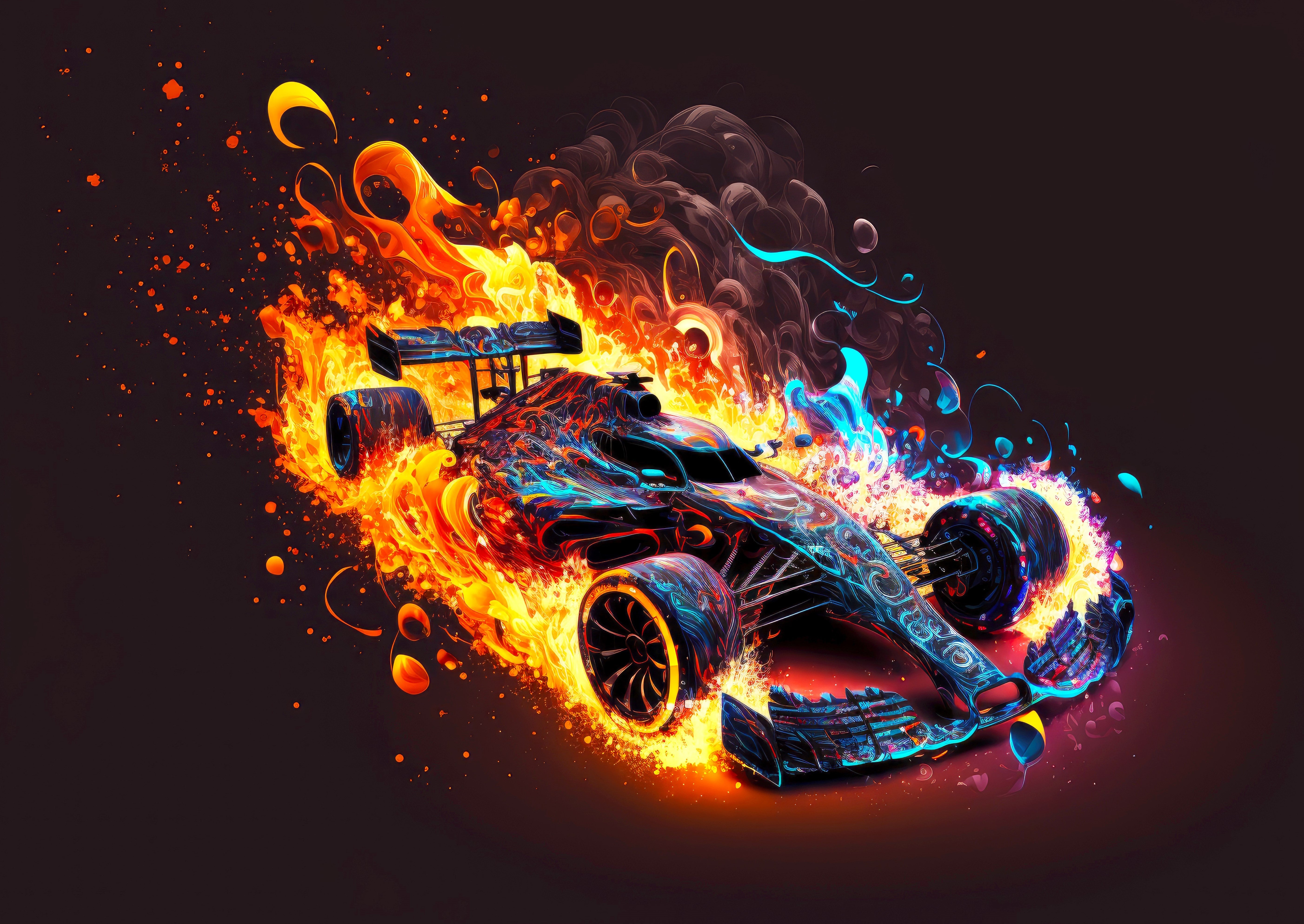 Illuminated Wall Art - F1 Car 4 - Illuminart