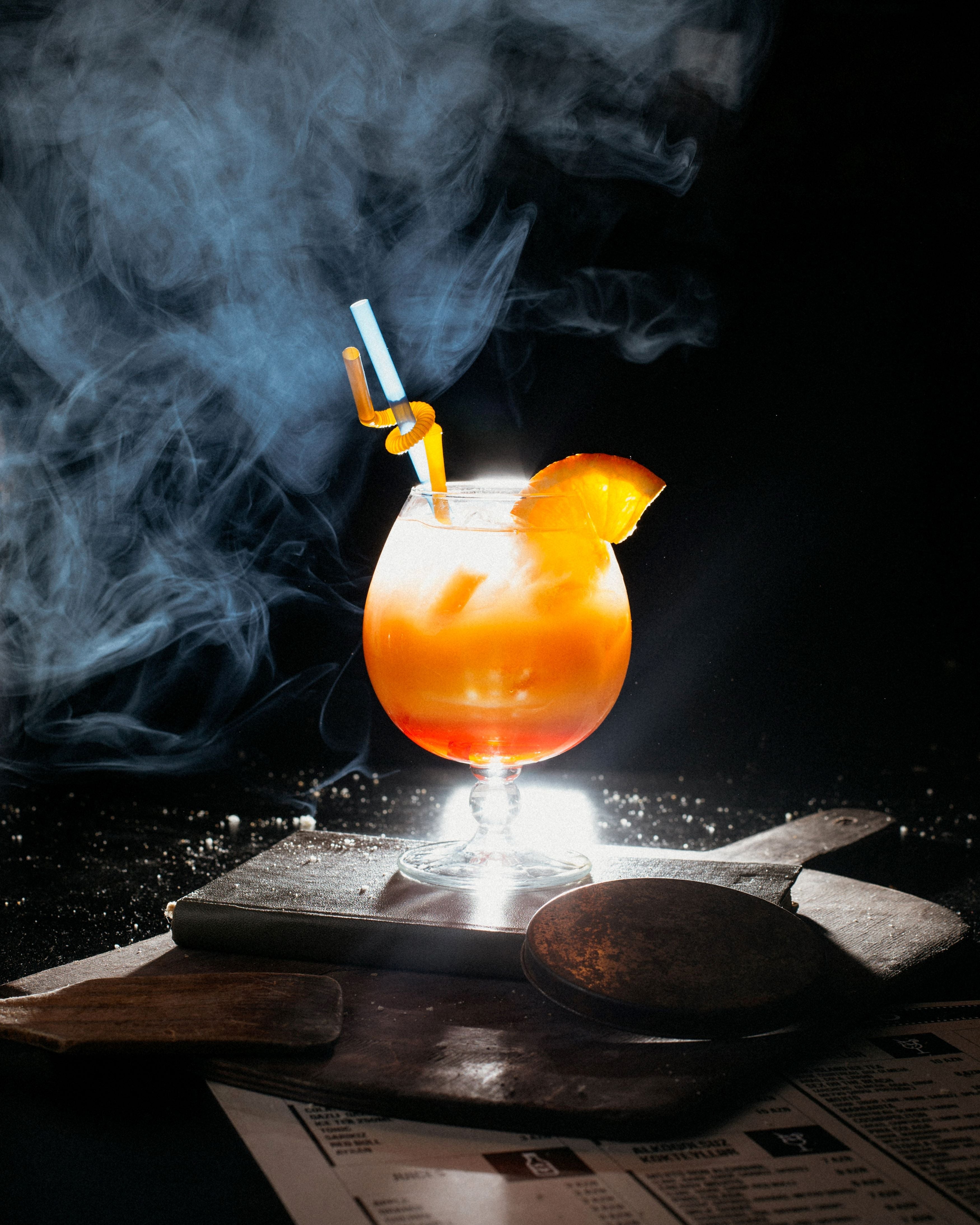 Illuminated Wall Art - Orange Cocktail - Illuminart