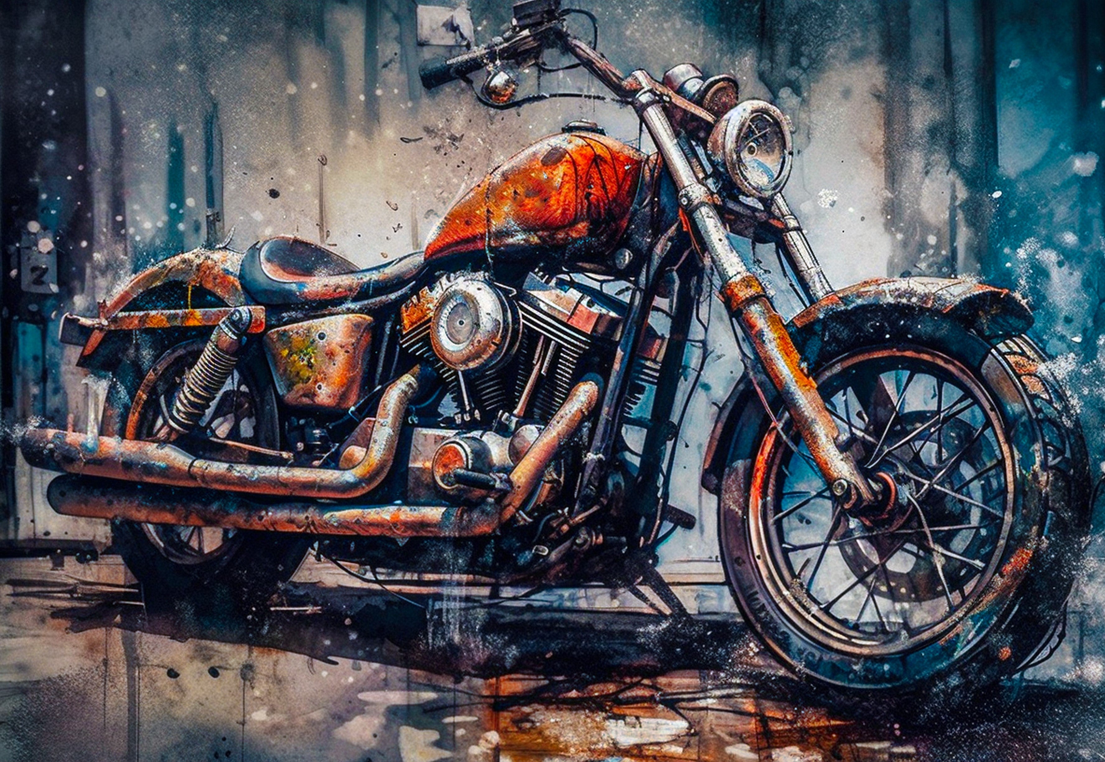 Illuminated Wall Art - Harley D - Illuminart