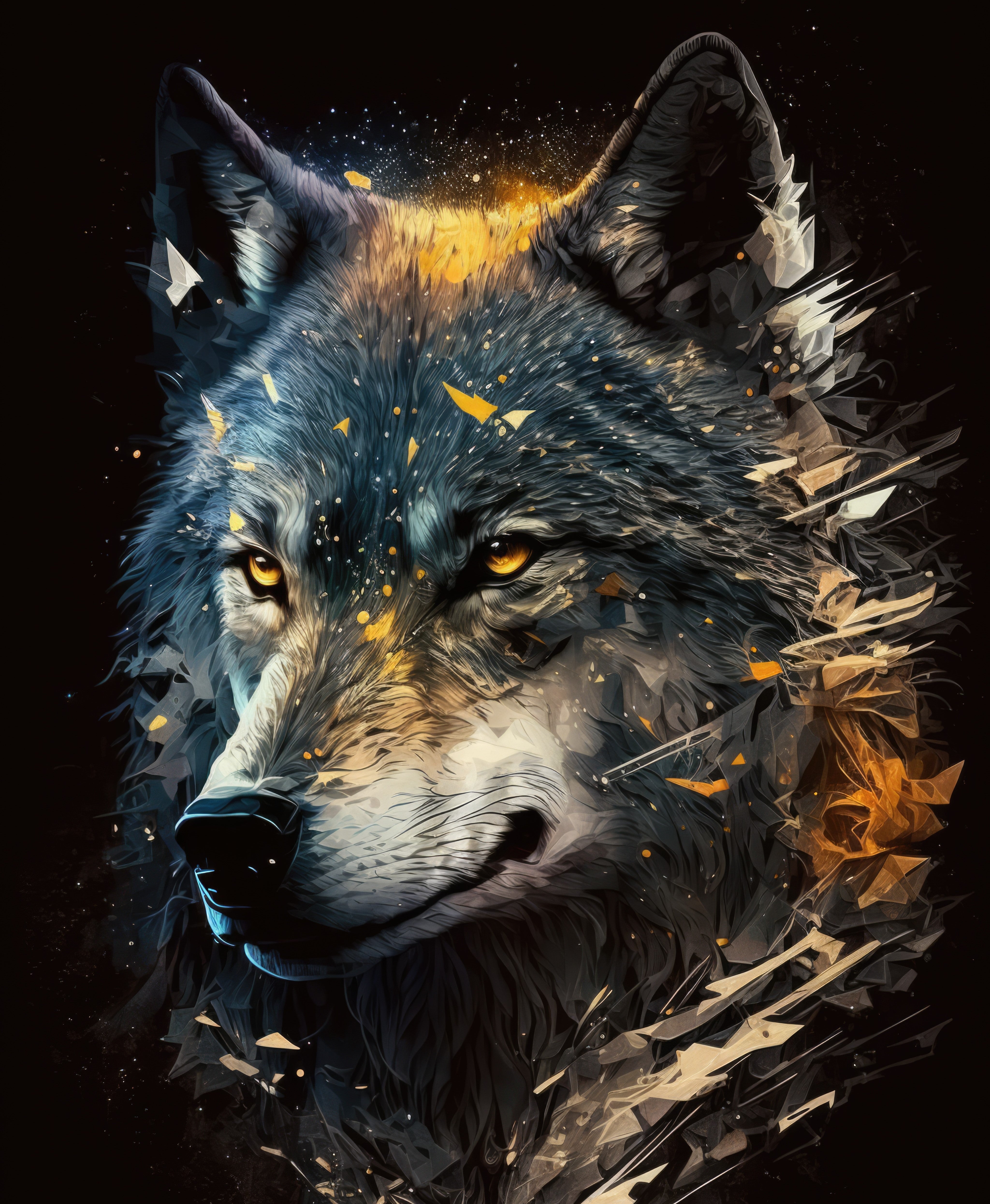 Illuminated Wall Art -Wolf - Illuminart