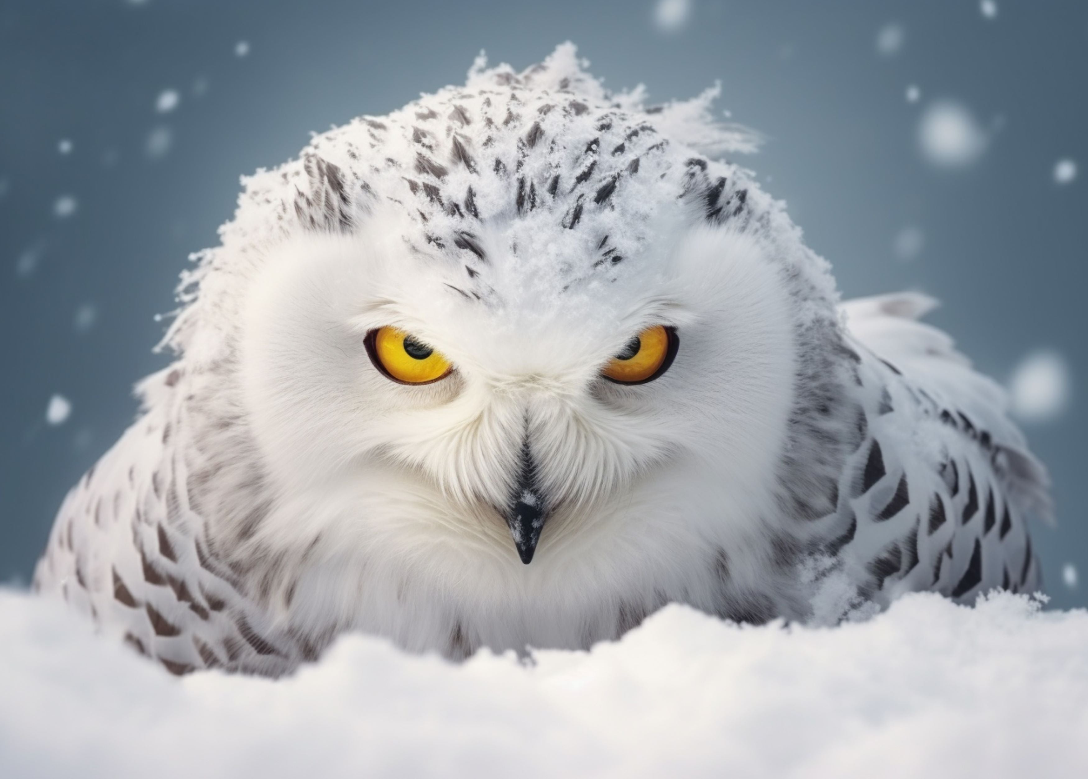 Illuminated Wall Art -Owl in Snow - Illuminart