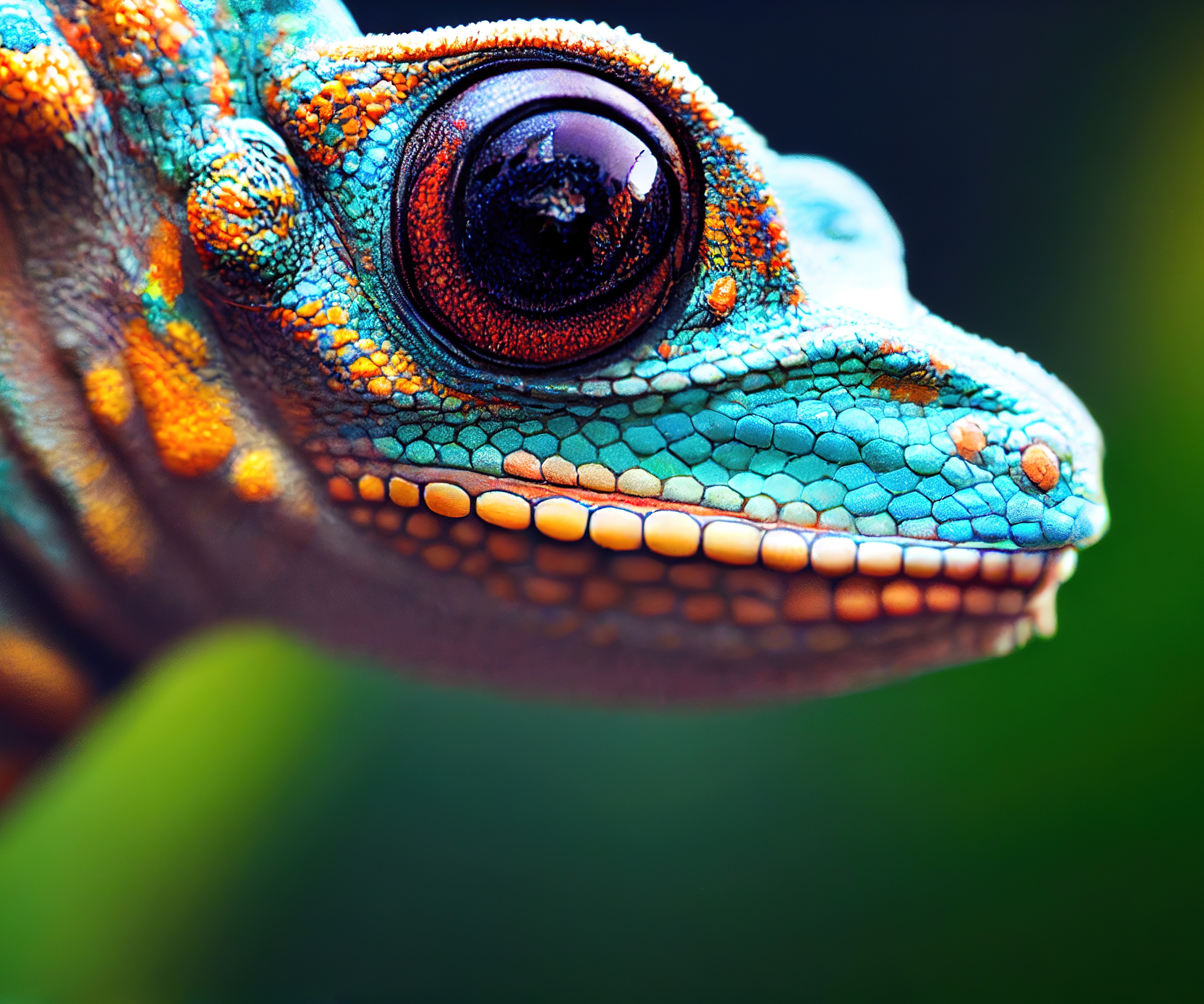 Illuminated Wall Art - Colourful Lizard 1 - Illuminart