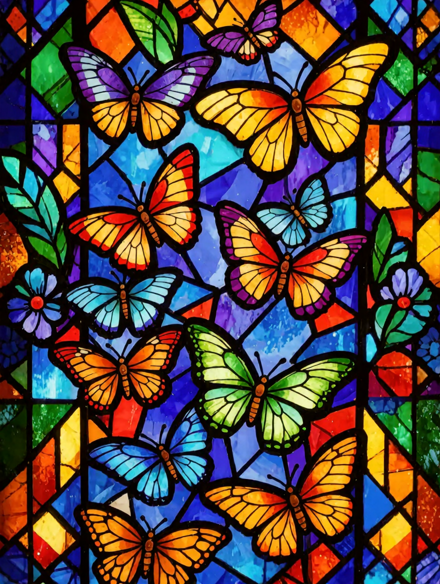 Illuminart Stained Glass Butterflies