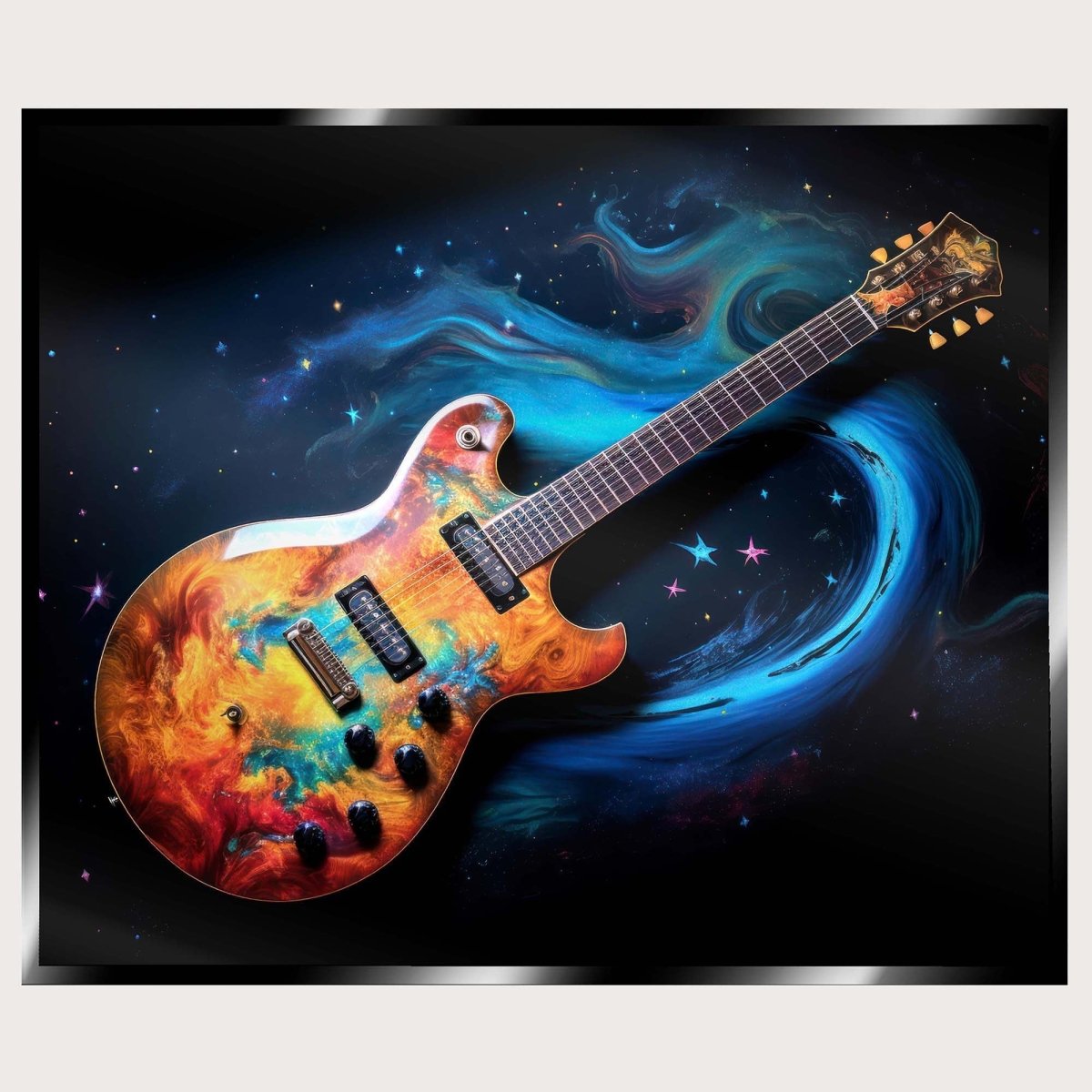 Illuminated Wall Art - Cosmic Guitar - madaboutneon