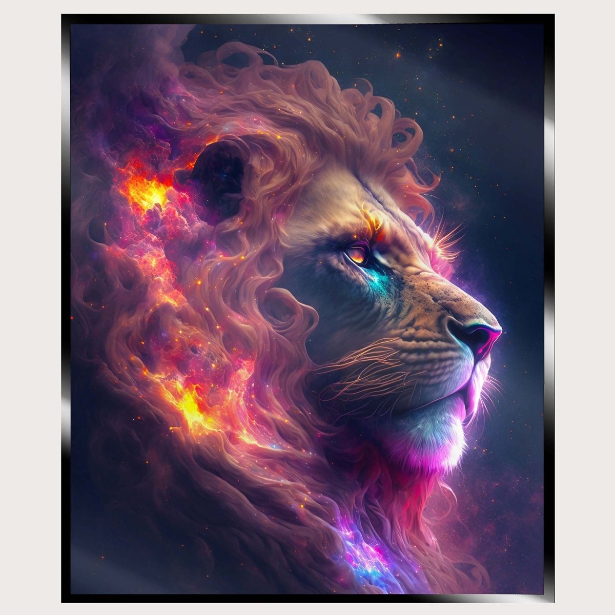 Illuminated Wall Art - Lion - madaboutneon