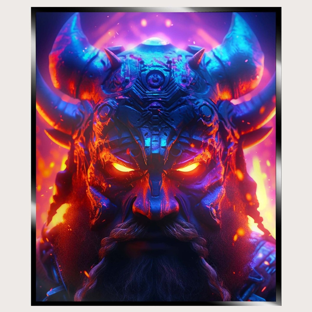 Illuminated Wall Art - Viking Warrior - madaboutneon