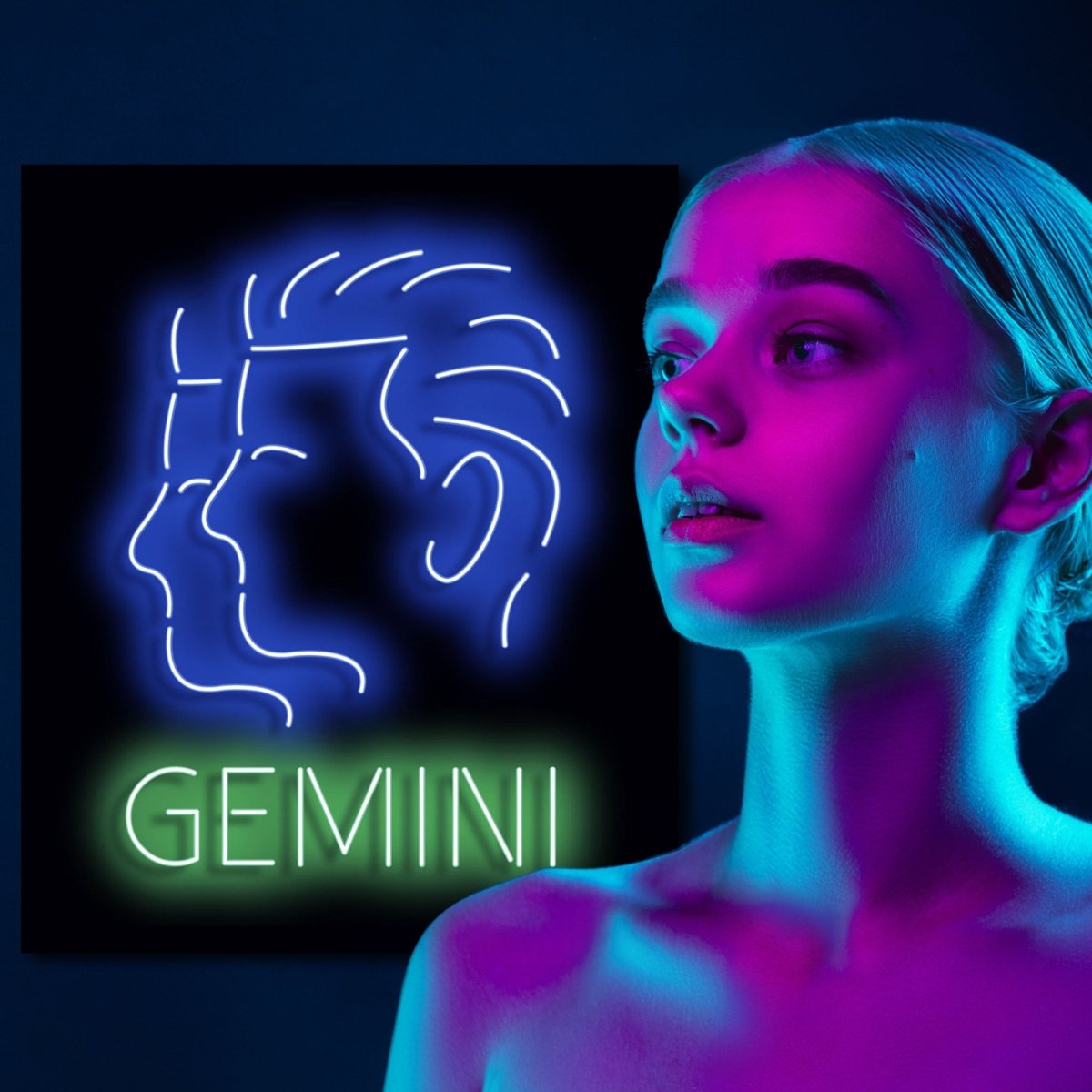 Personalised LED Neon Sign GEMINI - madaboutneon