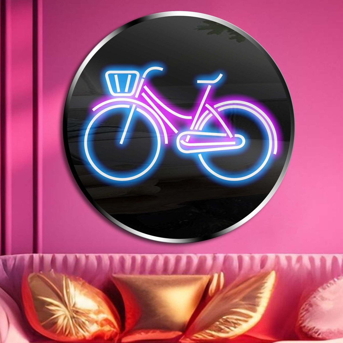 Personalised LED Neon Sign BICYCLE PINK - madaboutneon